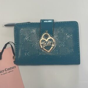 NWT Juicy Couture Simply Perfect Tab Card Wallet Biscay Bay